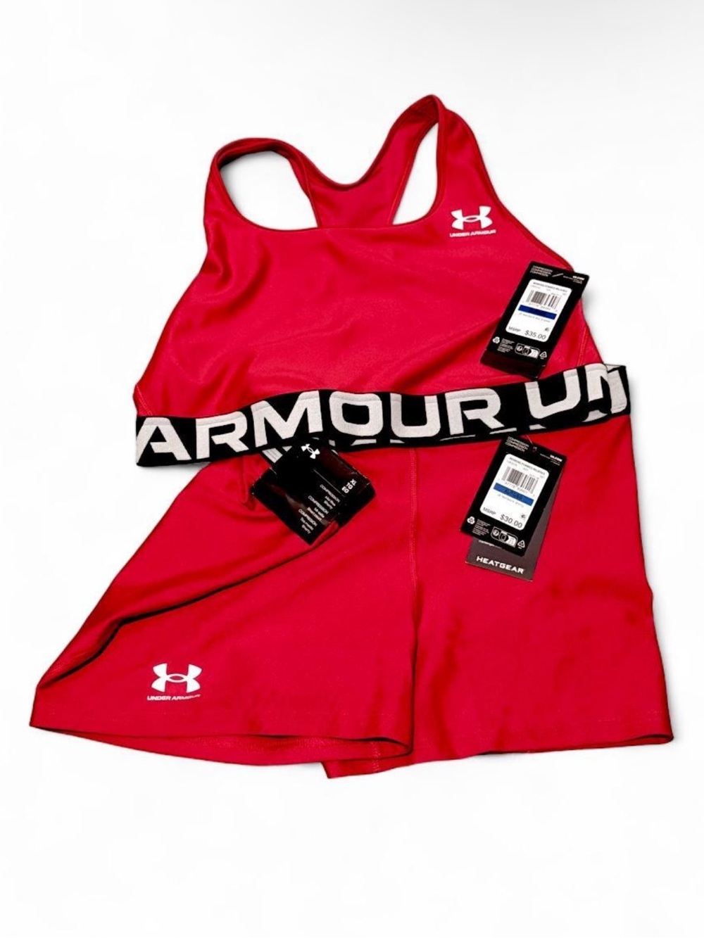 NWT 💞 Under Armour hot pink compression workout set ~ Brand new with tags